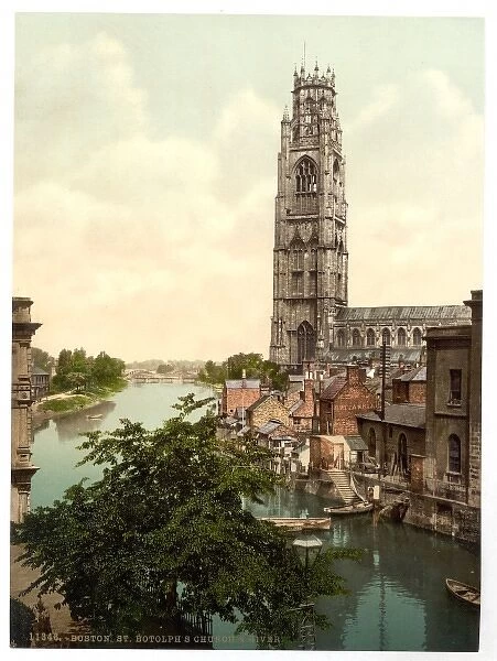 St. Botolphs Church and river, Boston, England