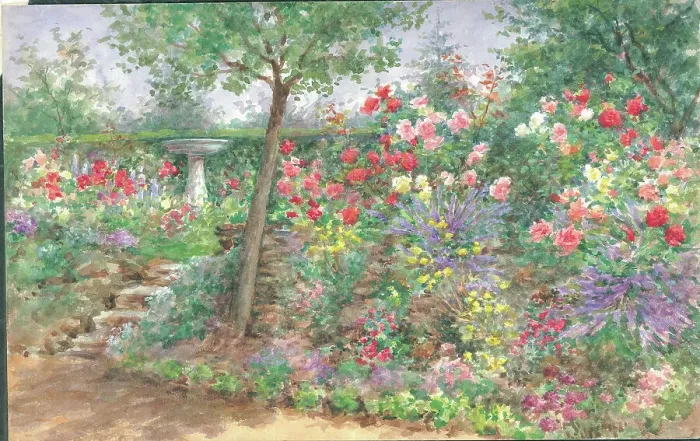 Framed Print : St. Botolph's, Sevenoaks. Garden with path and flowers Framed Print : St. Botolph's, Sevenoaks. Garden with path and flowers