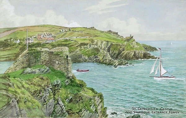 St Catherine's Castle and harbour entrance, Fowey, Cornwall