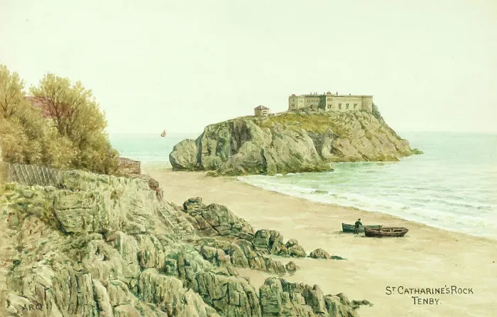 Framed Print : St Catherine's Rock, Tenby, Pembrokeshire, South Wales Framed Print : St Catherine's Rock, Tenby, Pembrokeshire, South Wales