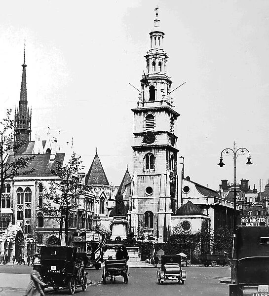 St Clement Danes Church, London early 1900s