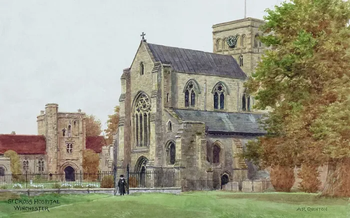 Framed Print : St Cross Hospital and Church, Winchester, Hampshire Framed Print : St Cross Hospital and Church, Winchester, Hampshire