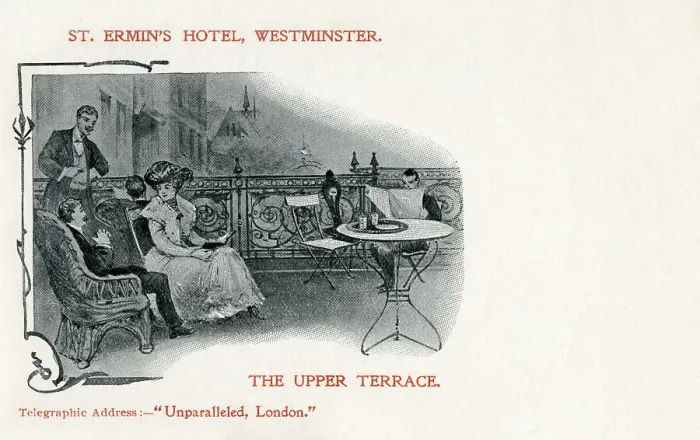 Framed Print : St. Ermin's Hotel, Westminster, London - The Upper Terrace Framed Print : St. Ermin's Hotel, Westminster, London - The Upper Terrace