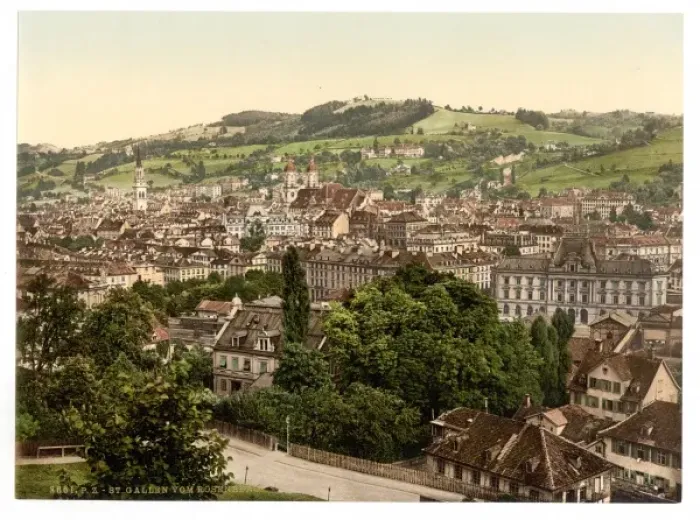 Framed Print : St. Gall, from Rosenberg, Switzerland Framed Print : St. Gall, from Rosenberg, Switzerland
