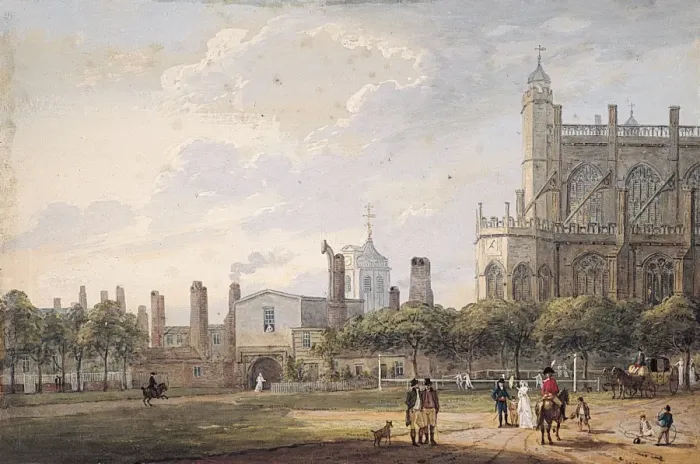 Framed Print : St. Georges Chapel, Windsor, from inside Henry VIII Gate