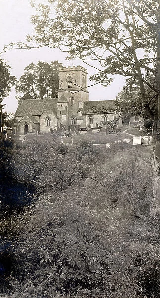 St George's Church, viewed from the south, in the village of Brockworth, Gloucestershire Date: 1930s