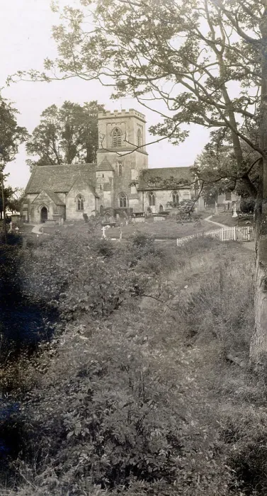 Framed Print : St George's Church, viewed from the south, in the village of Brockworth, Gloucestershire Date: 1930s Framed Print : St George's Church, viewed from the south, in the village of Brockworth, Gloucestershire Date: 1930s