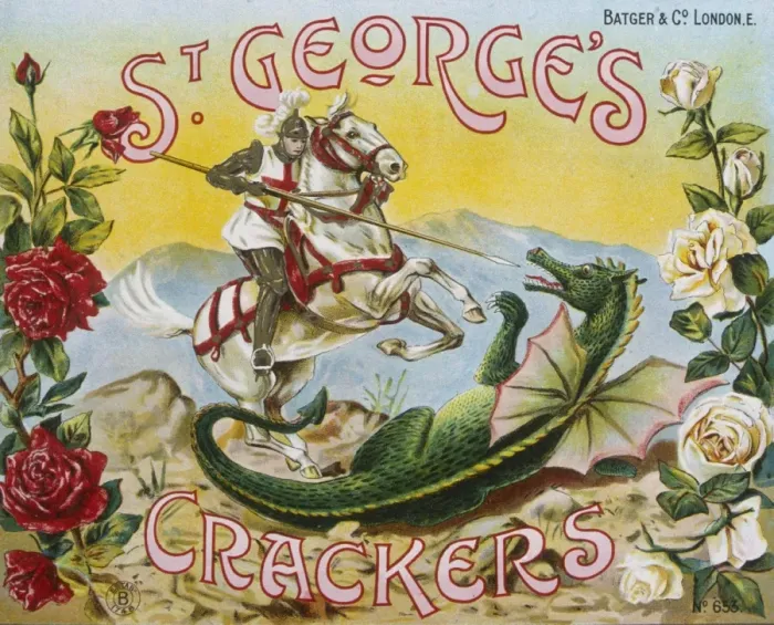 Framed Print : St Georges Cracker box label design Framed Print : St Georges Cracker box label design