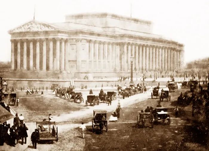 Framed Print : St. George's Hall, Liverpool in the 1870s Framed Print : St. George's Hall, Liverpool in the 1870s