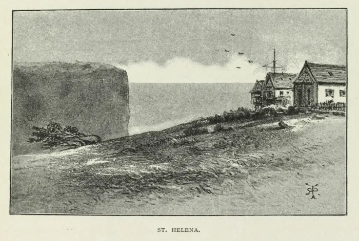 Framed Print : St Helena. Illustration (p.517) from Charles Darwins Journal of Researches Framed Print : St Helena. Illustration (p.517) from Charles Darwins Journal of Researches