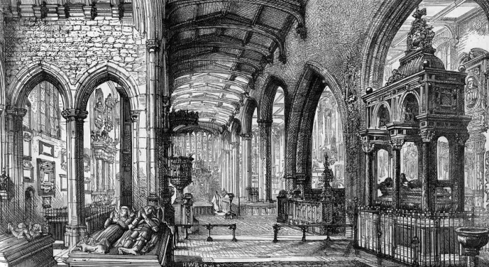 Framed Print : St. Helens Priory Church, Bishopsgate, 1884 Framed Print : St. Helens Priory Church, Bishopsgate, 1884