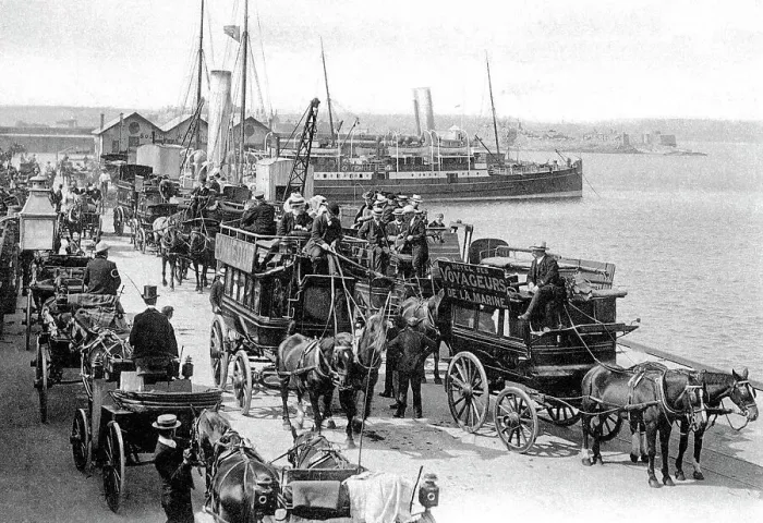 Framed Print : St. Helier Harbour, Jersey, early 1900s Framed Print : St. Helier Harbour, Jersey, early 1900s