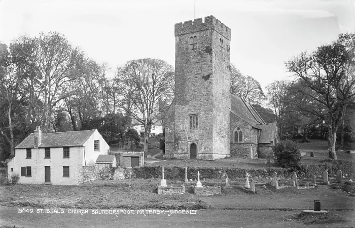 Framed Print : St. Issal's Church in Saundersfoot Framed Print : St. Issal's Church in Saundersfoot