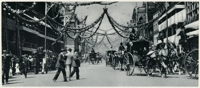 Framed Print : St. Jamess Street, Coronation of King Edward VII 1902 Framed Print : St. Jamess Street, Coronation of King Edward VII 1902