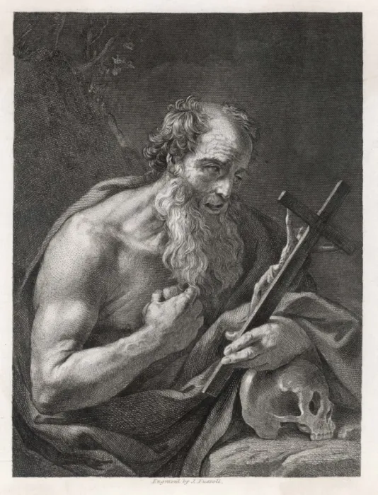 Framed Print : St Jerome Meditating Framed Print : St Jerome Meditating