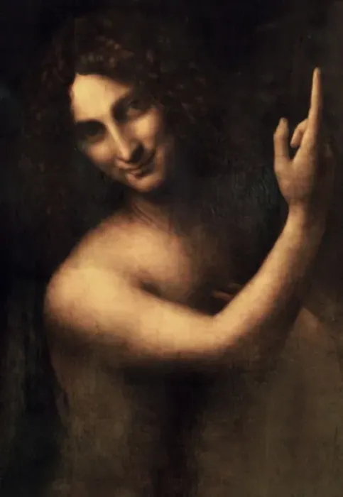 Framed Print : St. John the Baptist by Leonardo da Vinci (1452-1519). 1513-1 Framed Print : St. John the Baptist by Leonardo da Vinci (1452-1519). 1513-1