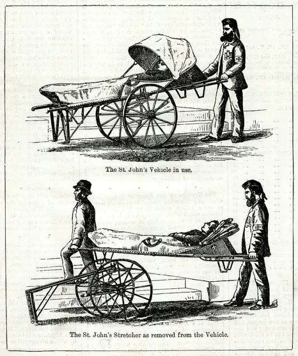 Framed Print : St John's Ambulance Vehicle and Stretcher Framed Print : St John's Ambulance Vehicle and Stretcher