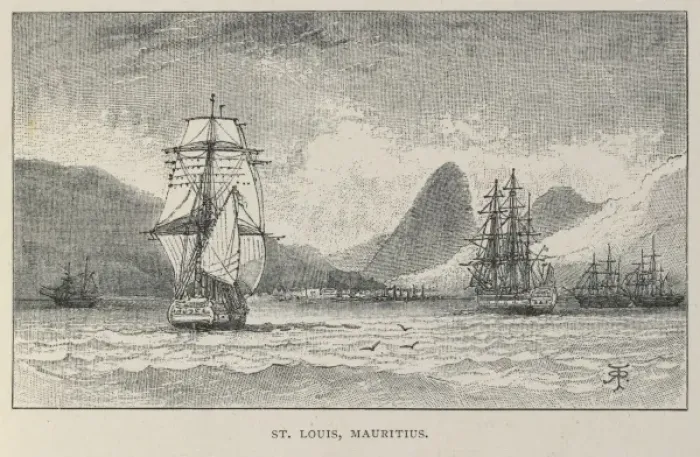 Framed Print : St. Louis, Mauritius illustration Framed Print : St. Louis, Mauritius illustration