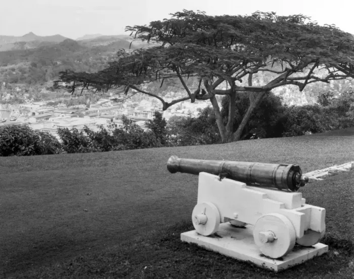 Framed Print : St. Lucia Cannon Framed Print : St. Lucia Cannon