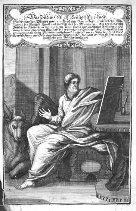 Framed Print : St Luke. Saint Luke.. circa 18th century Framed Print : St Luke. Saint Luke.. circa 18th century