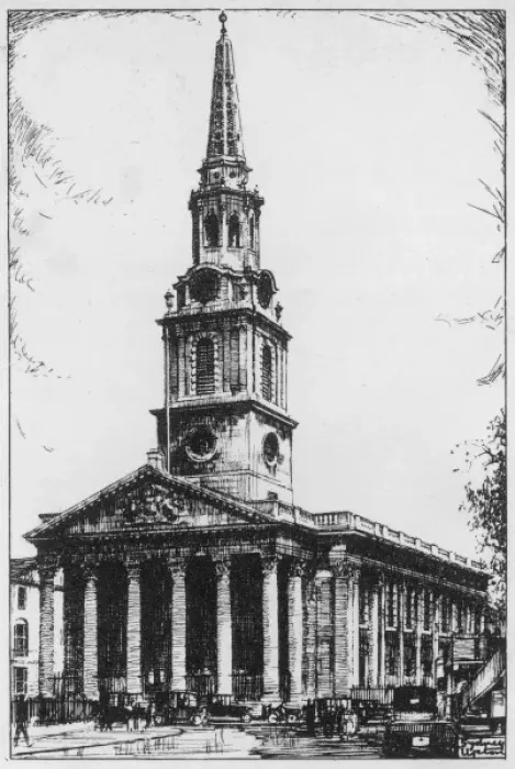 Framed Print : St Martins in Fields Framed Print : St Martins in Fields