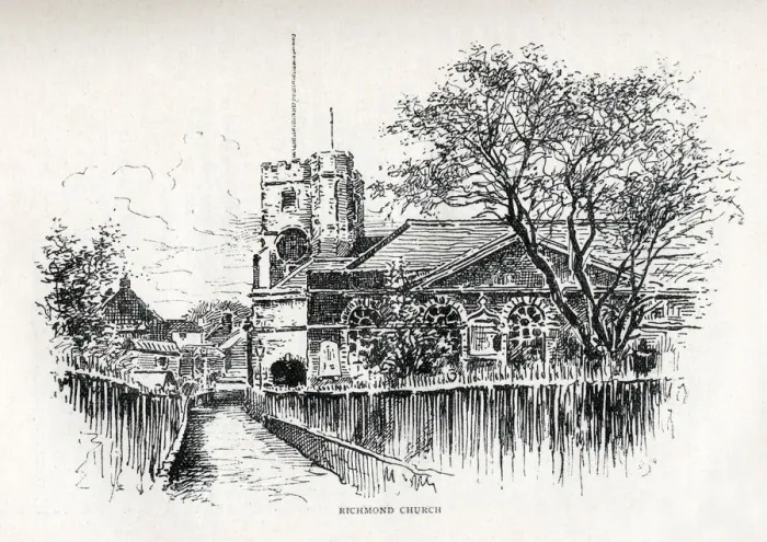 Framed Print : St Mary Magdalene Church, Richmond, 1897 Framed Print : St Mary Magdalene Church, Richmond, 1897