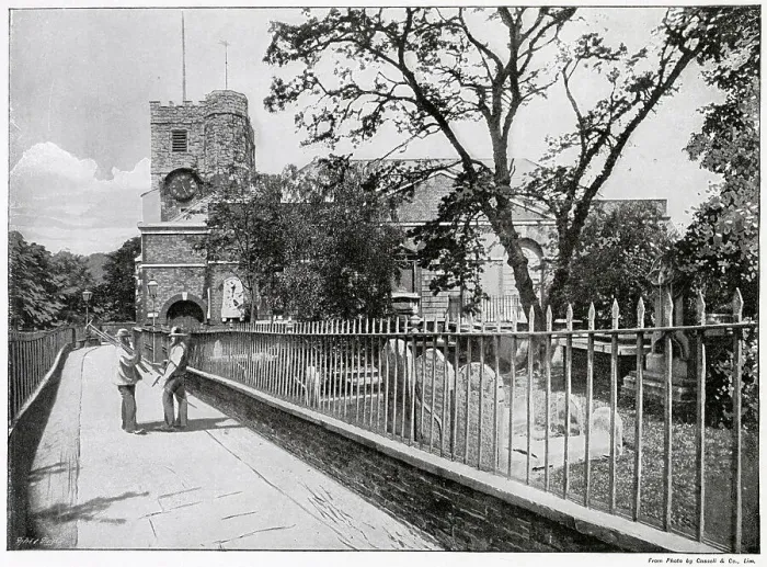 Framed Print : St Mary Magdalene Church, Richmond. The tower was built in the early 16th century, the rest of the church has under gone several renovations. Date: 1901 Framed Print : St Mary Magdalene Church, Richmond. The tower was built in the early 16th century, the rest of the church has under gone several renovations. Date: 1901