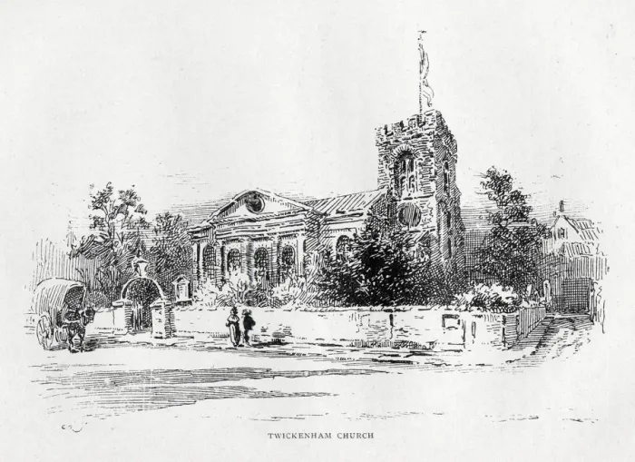 Framed Print : St Mary Twickenham Church, 1897 Framed Print : St Mary Twickenham Church, 1897