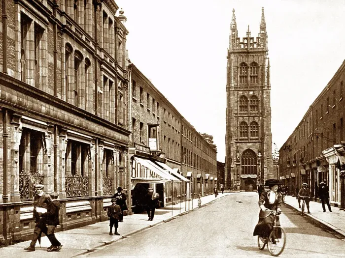 Framed Print : St. Mary's Church, Taunton, early 1900s Framed Print : St. Mary's Church, Taunton, early 1900s