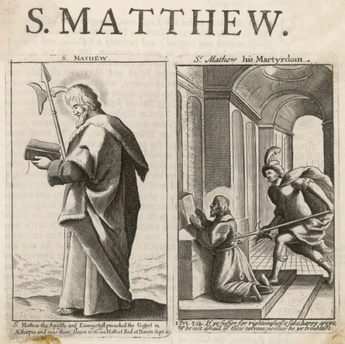 Framed Print : St Matthew / Evang / Anon En Framed Print : St Matthew / Evang / Anon En