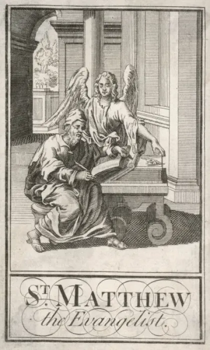 Framed Print : St Matthew / Evang / Anon En Framed Print : St Matthew / Evang / Anon En