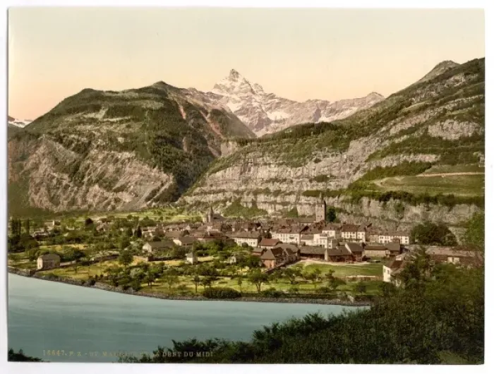Framed Print : St. Maurice and Dent du Midi, Valais, Alps of, Switzerland Framed Print : St. Maurice and Dent du Midi, Valais, Alps of, Switzerland