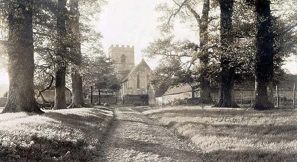 St Michael's Church, viewed from the east, in the village of Guiting Power, Gloucestershire Date: 1930s