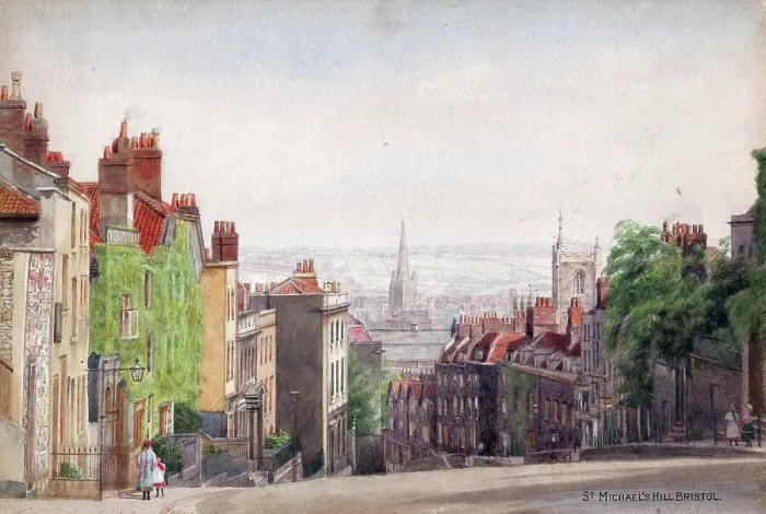 Framed Print : St Michael's Hill, Bristol Framed Print : St Michael's Hill, Bristol
