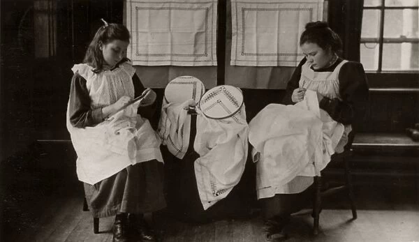 St Nicholas Home, Pyrford, Surrey - Girls Sewing