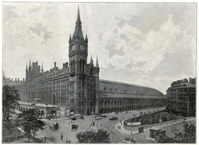 Framed Print : St. Pancras Railway Station, London 1895 Framed Print : St. Pancras Railway Station, London 1895