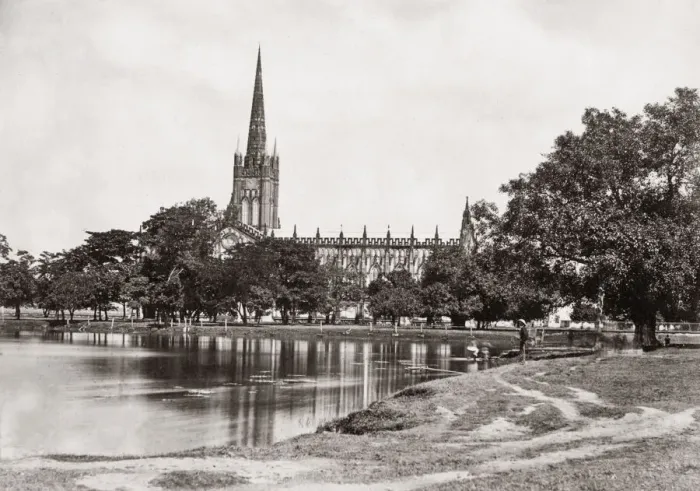 Framed Print : St. Pauls Cathedral, Calcutta (Kolkata) India, c. 1880 s Framed Print : St. Pauls Cathedral, Calcutta (Kolkata) India, c. 1880 s