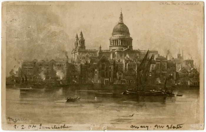 Framed Print : St. Pauls Cathedral, London - view from the River Thames Framed Print : St. Pauls Cathedral, London - view from the River Thames