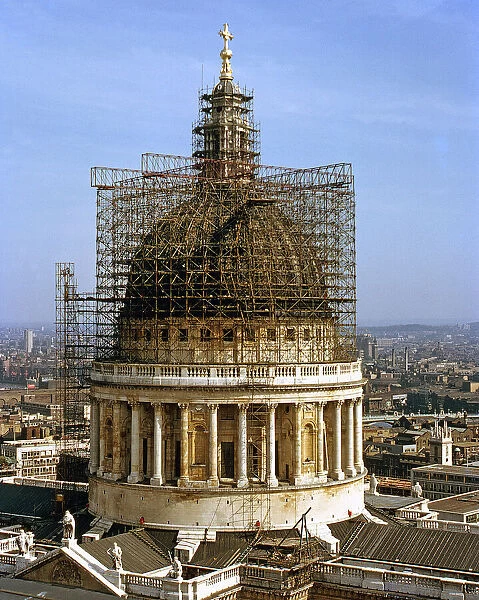 St Pauls Cathedral undergoing renovation, London