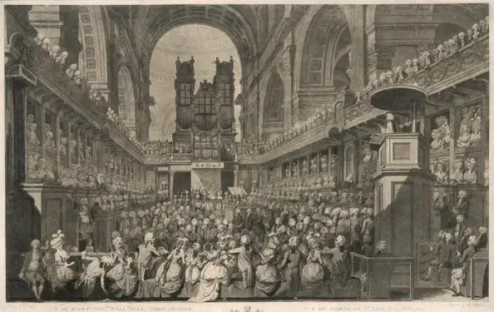 Framed Print : ST PAULs INTERIOR 1789 Framed Print : ST PAULs INTERIOR 1789