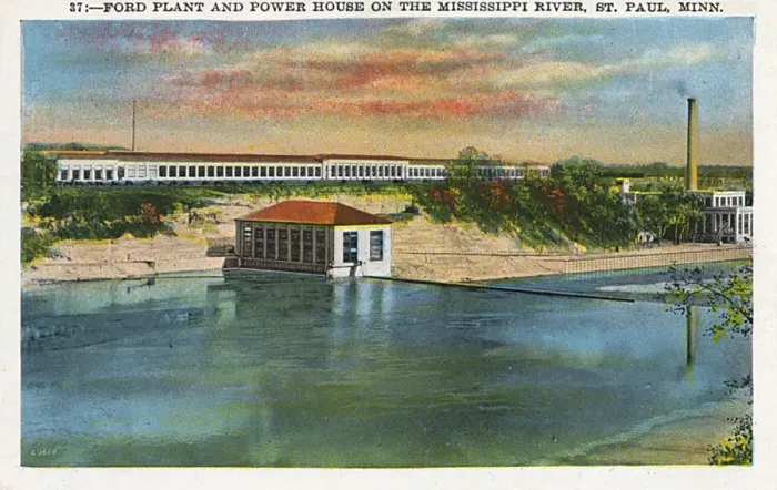 Framed Print : St. Pauls Minnesota, USA - Ford Plant and Power House Framed Print : St. Pauls Minnesota, USA - Ford Plant and Power House