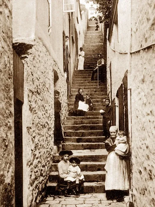 Framed Print : St. Peter Port Clifton Steps Guernsey early 1900s Framed Print : St. Peter Port Clifton Steps Guernsey early 1900s