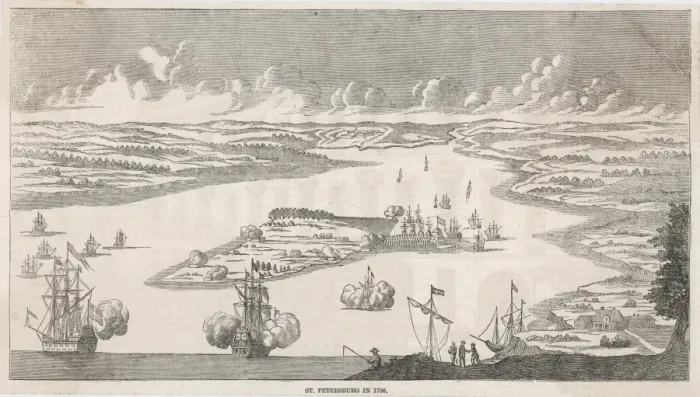 Framed Print : St Petersburg 1706 Framed Print : St Petersburg 1706