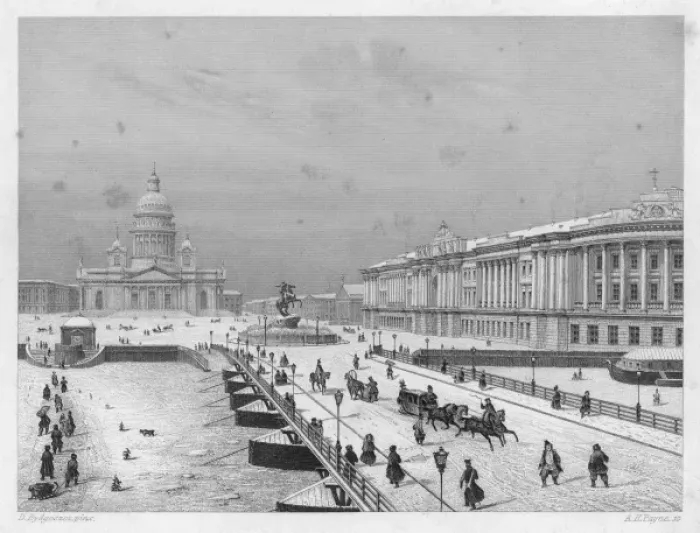 Framed Print : St Petersburg under Snow Framed Print : St Petersburg under Snow