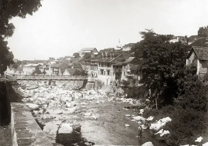 Framed Print : St Pierre, Martinique, West Indies, circa 1900 - Washerwomen Framed Print : St Pierre, Martinique, West Indies, circa 1900 - Washerwomen