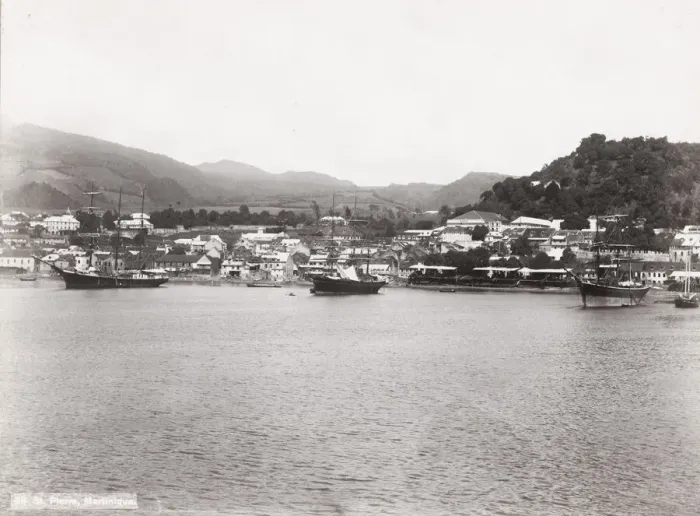 Framed Print : St. Pierre Martinique, West Indies, from the sea Framed Print : St. Pierre Martinique, West Indies, from the sea