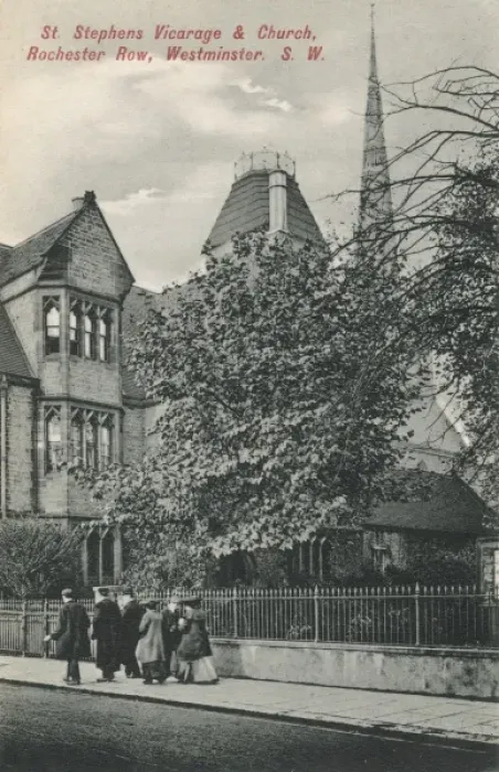 Framed Print : St Stephens Vicarage and Church, London Framed Print : St Stephens Vicarage and Church, London