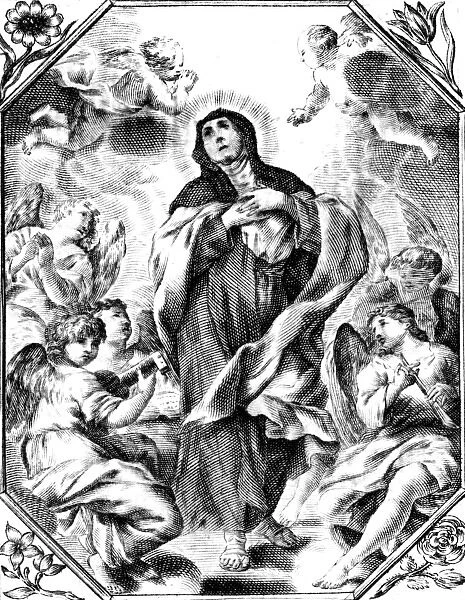 St Teresa of Avila with angels
