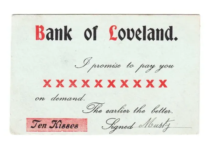 Framed Print : St Valentines Day bank note from the Bank of Loveland Framed Print : St Valentines Day bank note from the Bank of Loveland