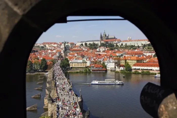 Framed Print : St. Vitus Cathedral and Charles Bridge, Prague Framed Print : St. Vitus Cathedral and Charles Bridge, Prague